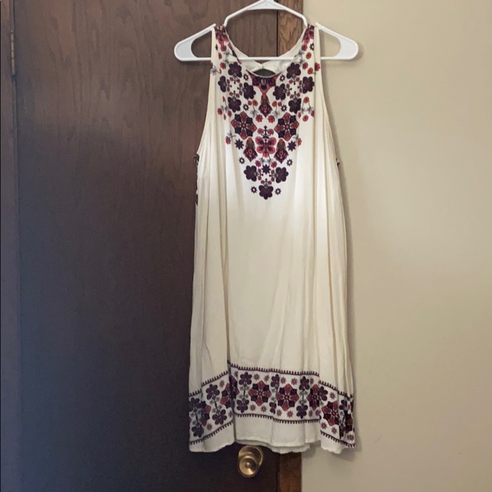 Off white dress with pattern design